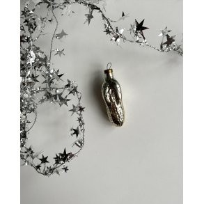 Vintage Christmas ball, silver corn