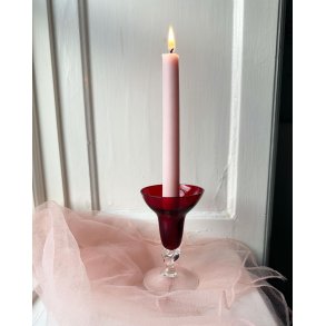 Red bowl with clear foot, NB