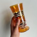 Glass goblet, orange soap bubble effect