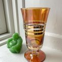 Glass goblet, orange soap bubble effect