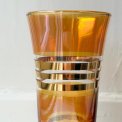 Glass goblet, orange soap bubble effect