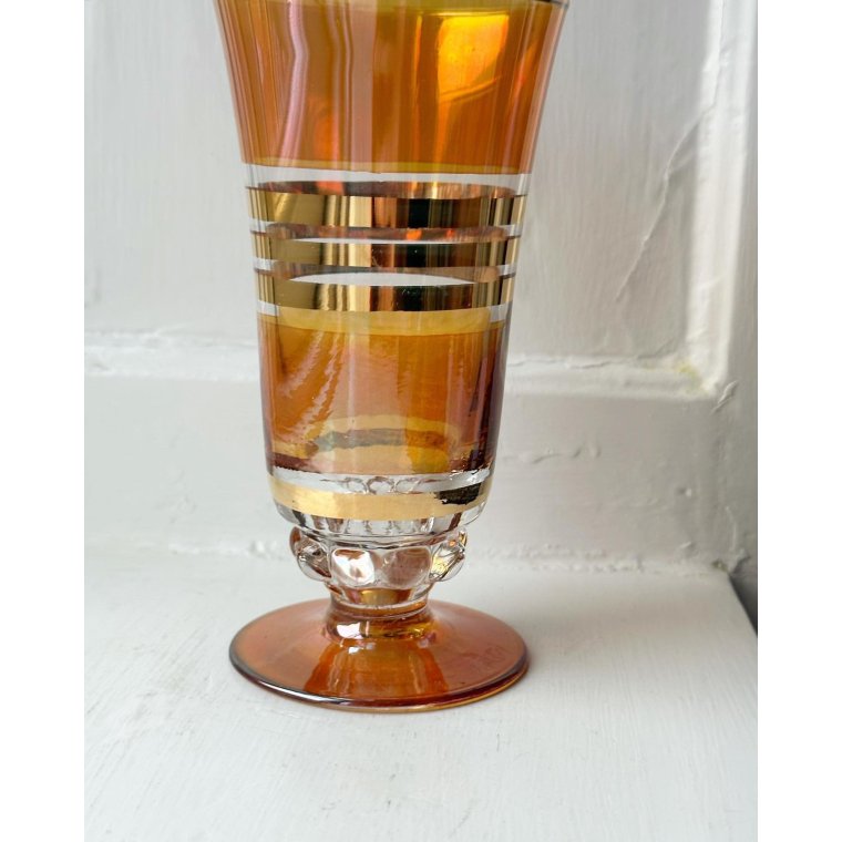 Glass goblet, orange soap bubble effect