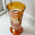 Glass goblet, orange soap bubble effect