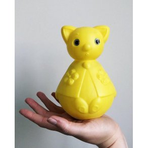 Retro plastic tumbler, yellow