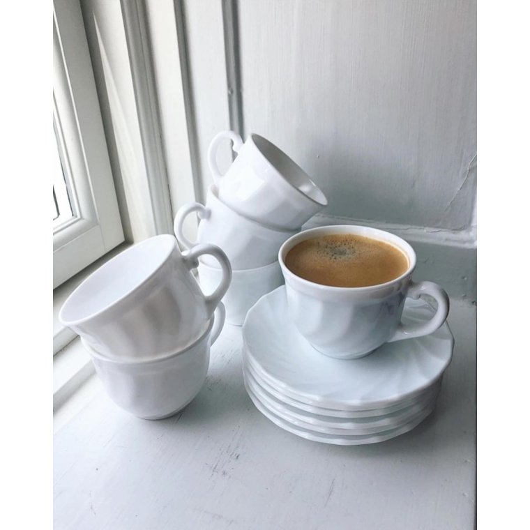 Arcopal, opalineglas m swirl, kop m underkop, pr st