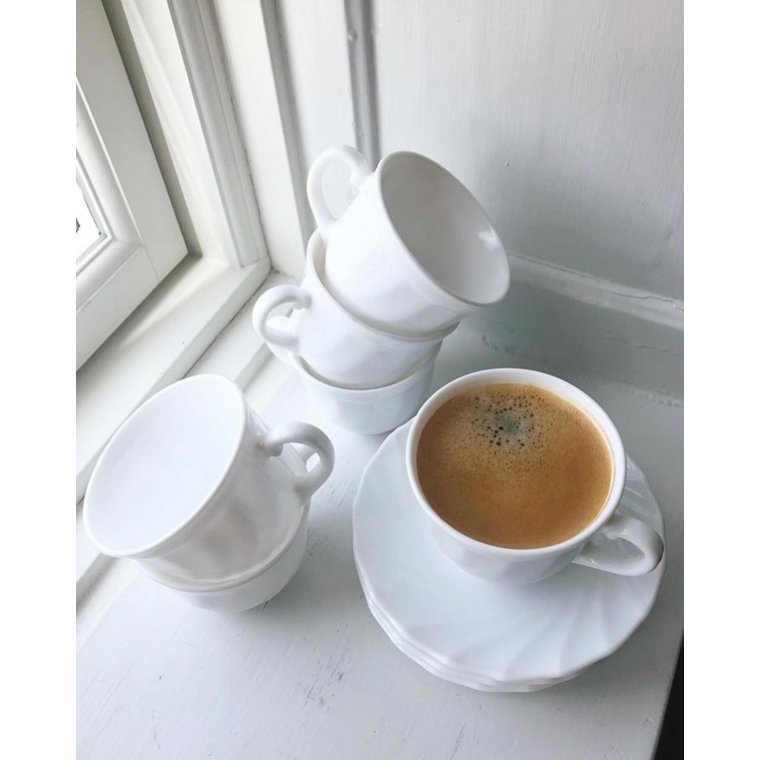 Arcopal, opalineglas m swirl, kop m underkop, pr st