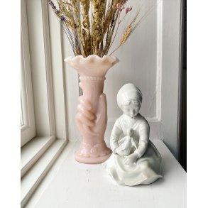 Porcelain figurine from GDR, girl with doll, NB