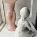 Porcelain figurine from GDR, girl with doll, NB