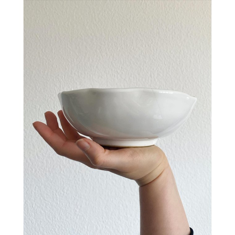 Klskl, hvid, rund, NB