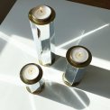 Tealight holders, mixed metal, set of 3