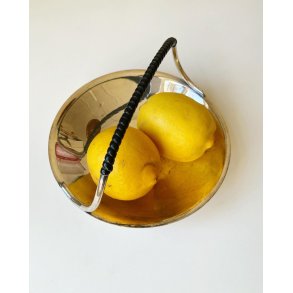 Silverplate with black plastic wrap