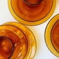 Duralex amber-colored trio set, per set