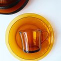 Duralex amber-colored trio set, per set