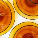 Duralex amber-colored trio set, per set