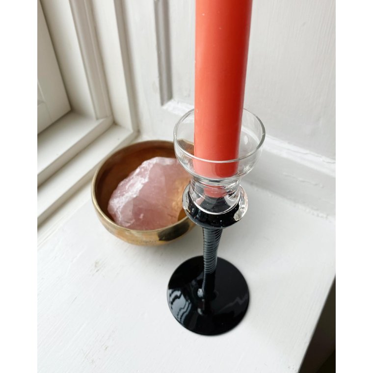 Klar kumme m sort swirl, NB