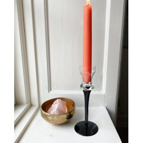 Clear bowl with black swirl, NB