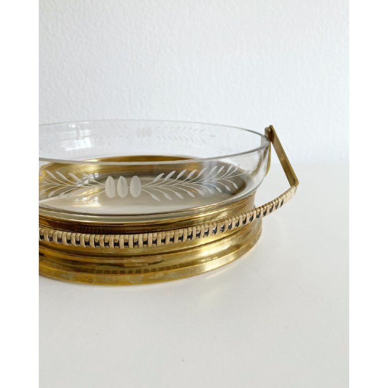 Stor klar skl m messingholder, beviklet hank, NB