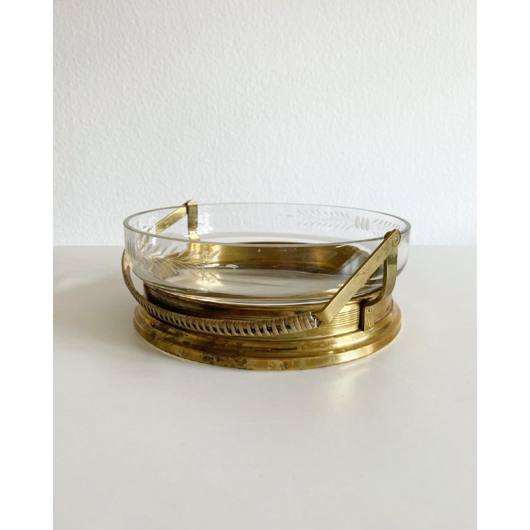 Stor klar skl m messingholder, beviklet hank, NB