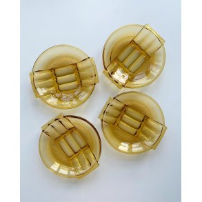 Glass plates, amber-colored glass with 