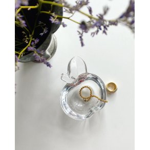 Apple shaped bowl, crystal