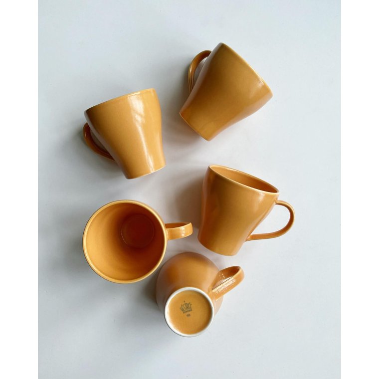 Desiree, ferskenfarvede krus, 5 stk samlet