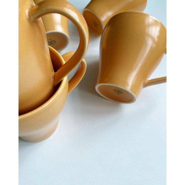 Desiree, ferskenfarvede krus, 5 stk samlet