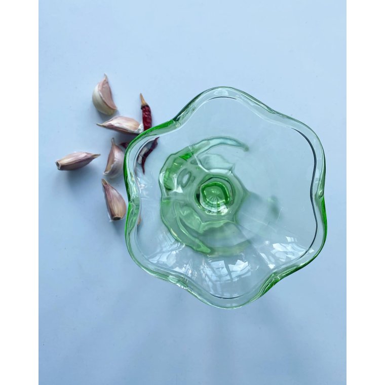 Opsats af lysegrnt glas, italien