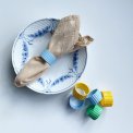 Retro plastic napkin rings, 6 pieces in total