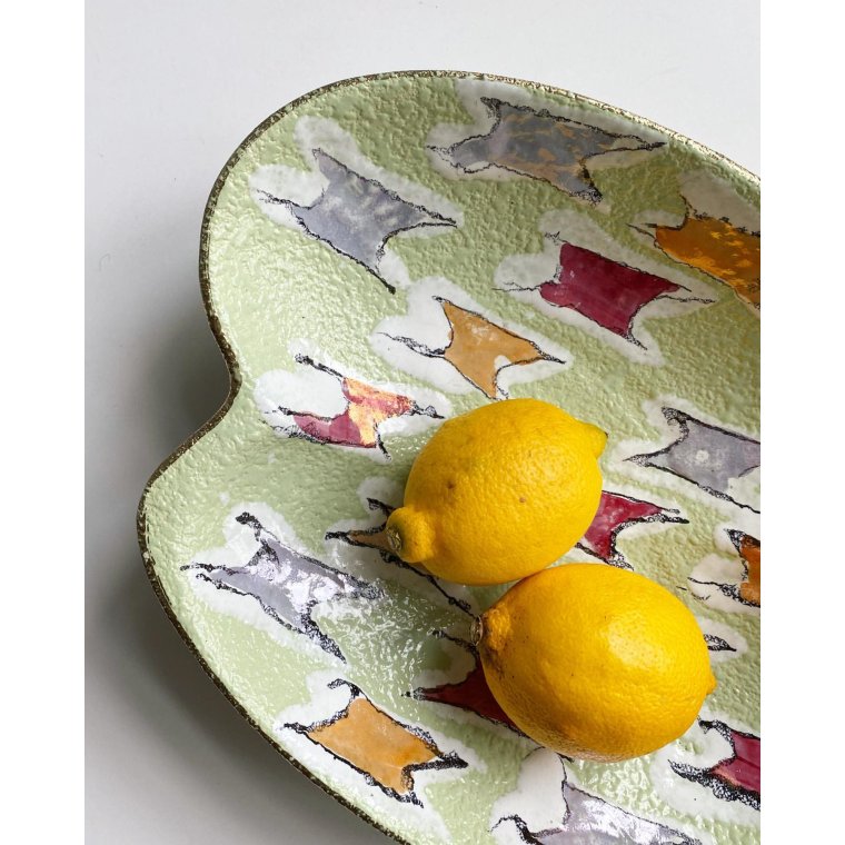 West Germany, mintgrn med lilla, rd og guld