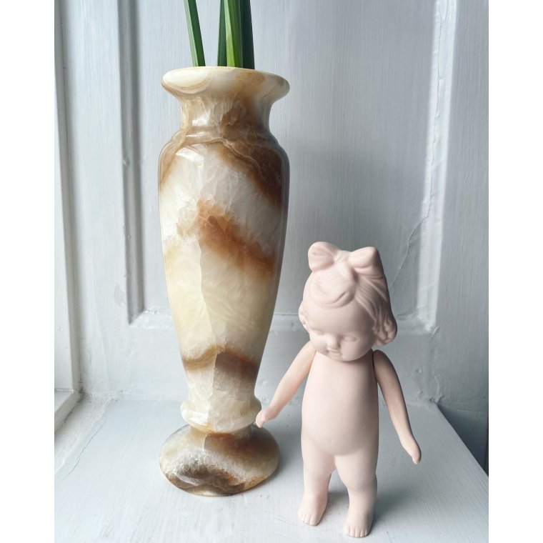 Stone vase, earth tones