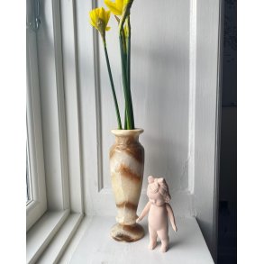 Stone vase, earth tones