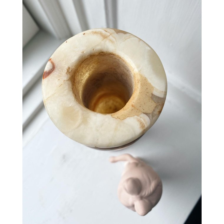 Stone vase, earth tones