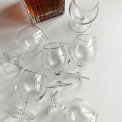Cognacglas m patineret guldkant, 6 stk samlet