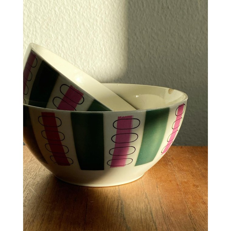 Torgau, fajanceskle m pink og grn, stpris