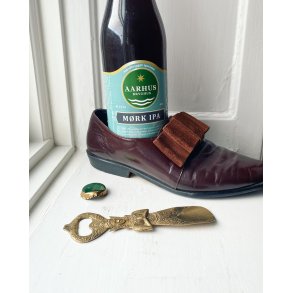 Shoe horn/bottle opener, brass