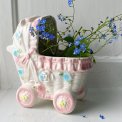 Japanese faience baby carriage