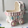 Japanese faience baby carriage