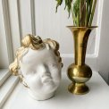 Clay head, white with gold hair