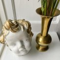 Clay head, white with gold hair