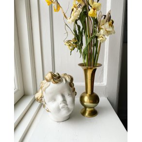 Clay head, white with gold hair