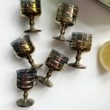 Portvin/shotglas, metalliske, 6 stk samlet, NB