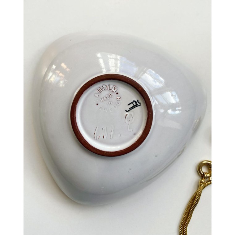 Laholm, triangular dish with fish