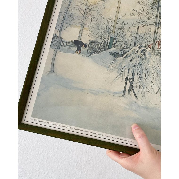 Carl Larsson (1853-1919), green, stained frame