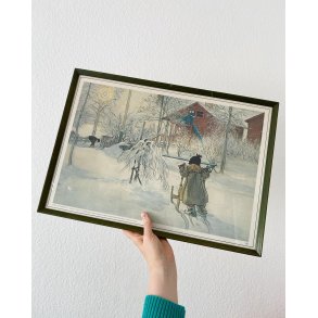 Carl Larsson (1853-1919), grn, bejdset ramme