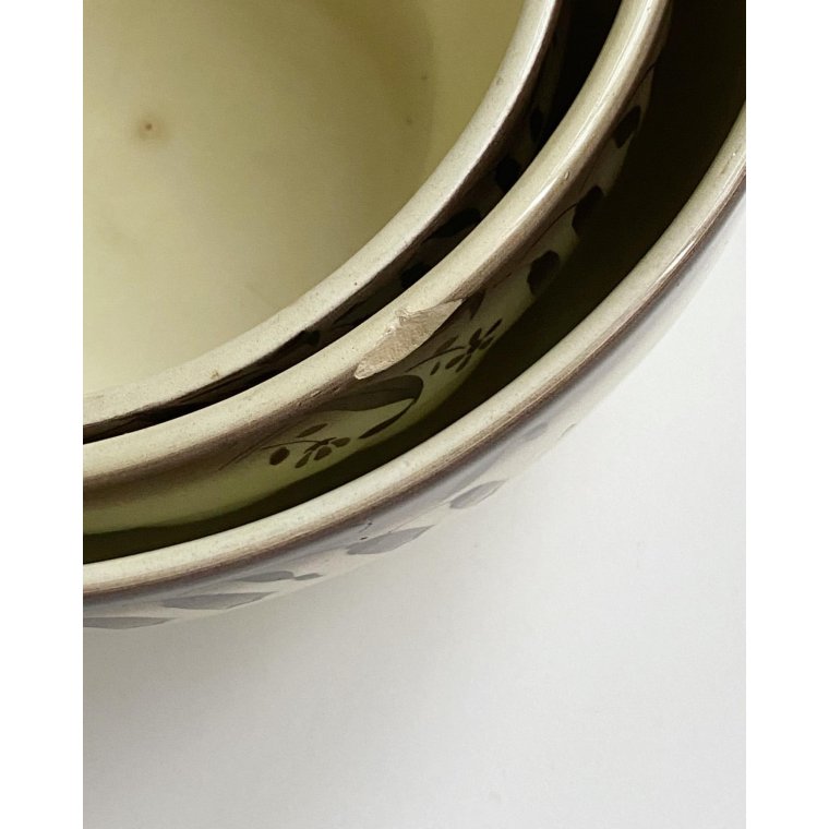 Brunt sklest, patineret fajance