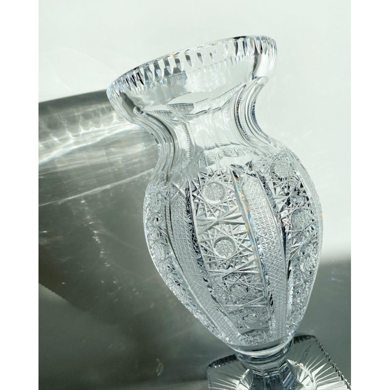 Crystal vase, Czechoslovakia