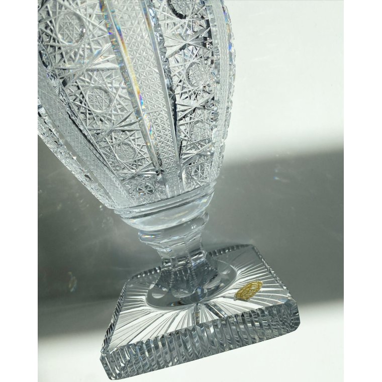 Crystal vase, Czechoslovakia