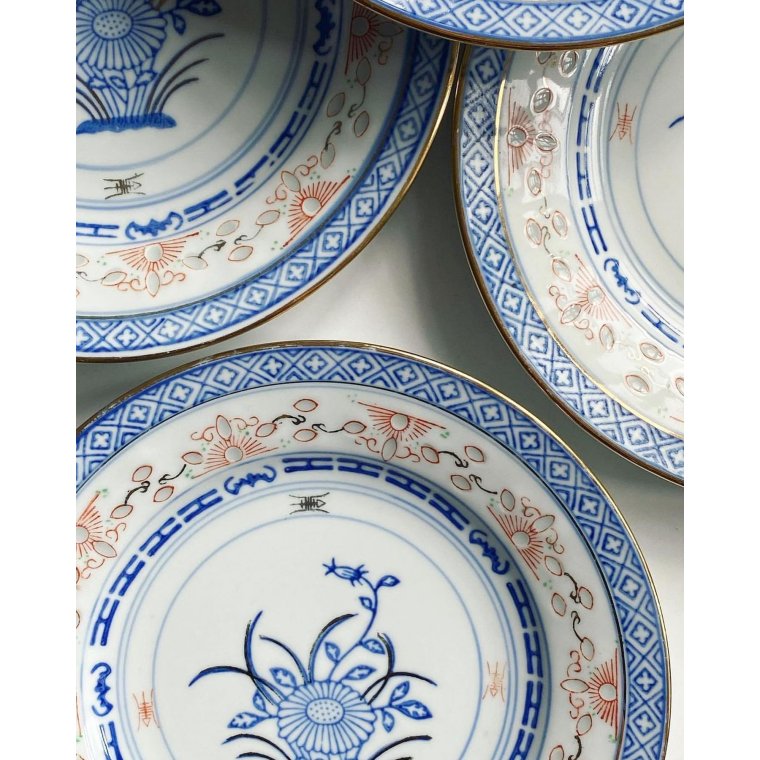 Chinese cake plates, NB, 7 pieces together