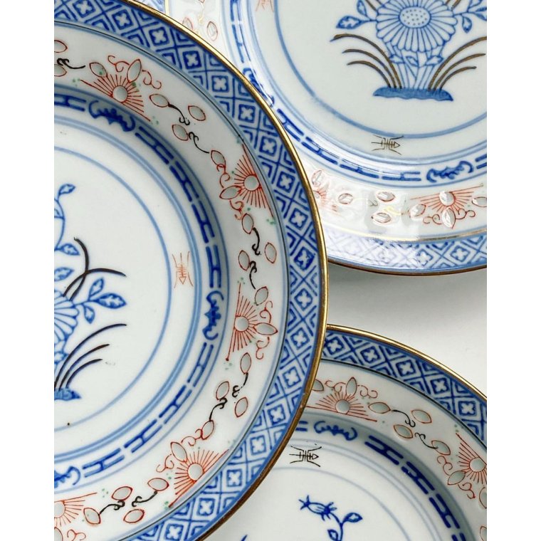 Chinese cake plates, NB, 7 pieces together