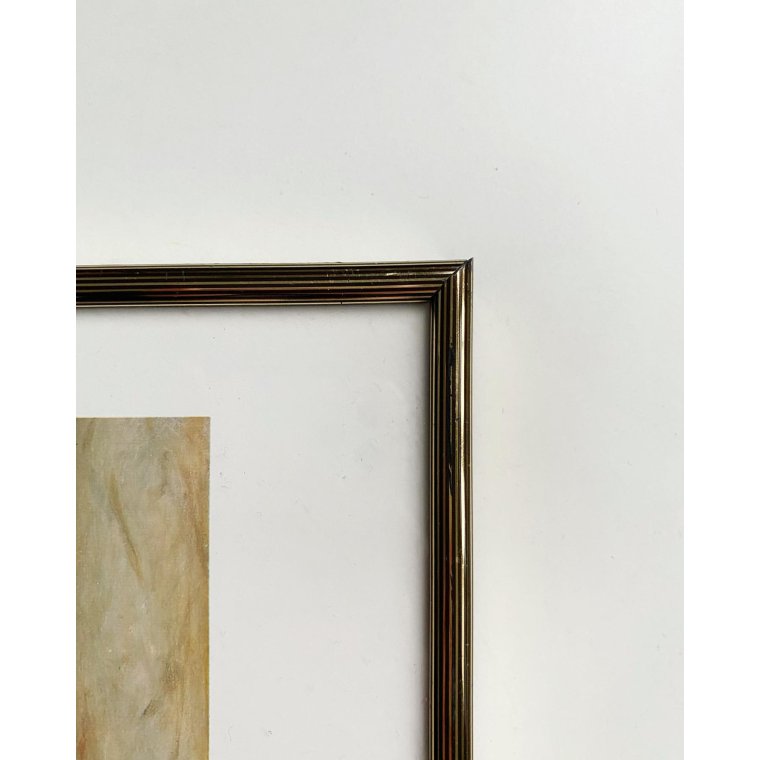 Renoir 1909, clown in striped gold frame